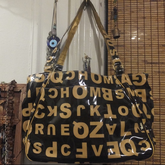 Yoshii Mami Handbags - Y2K 2000s Japan Alphabet Print Shoulder Bag